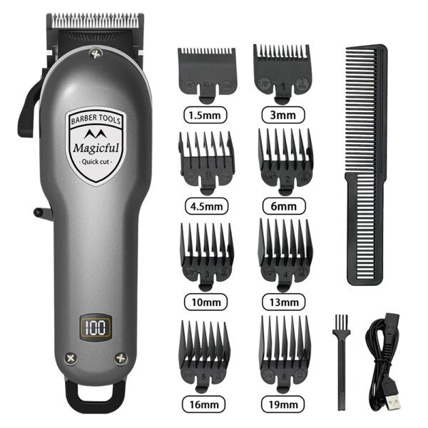 31427-a205f6.jpg Tondeuse à cheveux professionnelle pour hommes, batterie aste Eddie ion