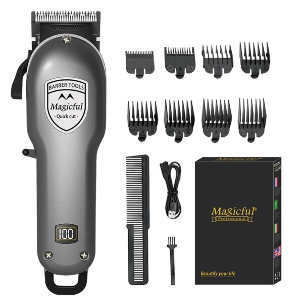 Tondeuse à cheveux professionnelle pour hommes, batterie aste Eddie ion