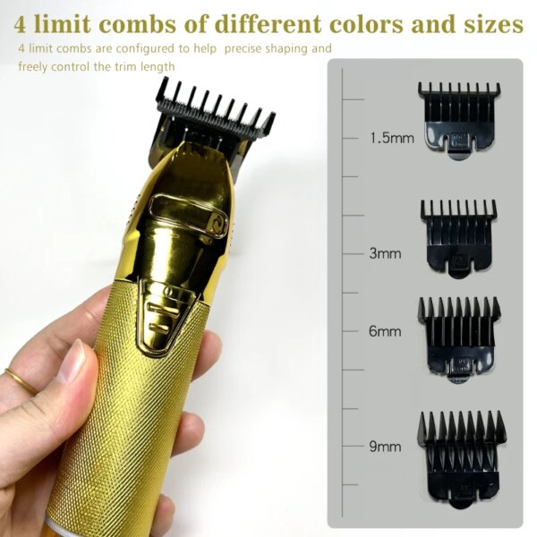 Tondeuse à cheveux aste sans fil professionnelle pour hommes, coupe de cheveux, machine injuste, tondeuse à barbe, barbier