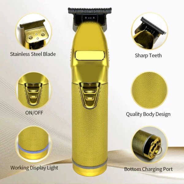 Tondeuse à cheveux aste sans fil professionnelle pour hommes, coupe de cheveux, machine injuste, tondeuse à barbe, barbier