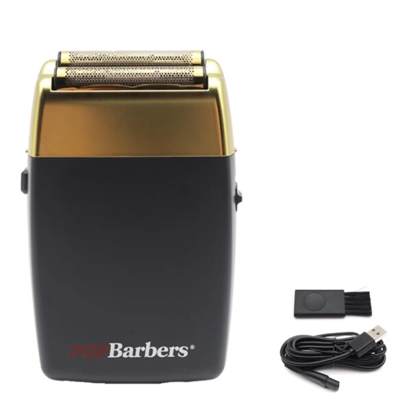 Tondeuse à barbe électrique professionnelle pour hommes, rasoir à double feuille