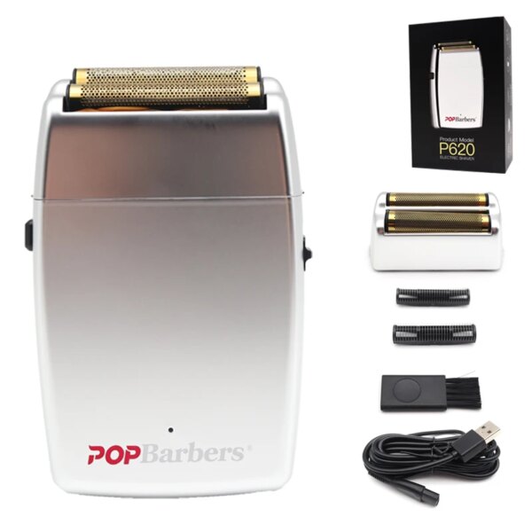 Tondeuse à barbe électrique professionnelle pour hommes P620 – Rasoir à double