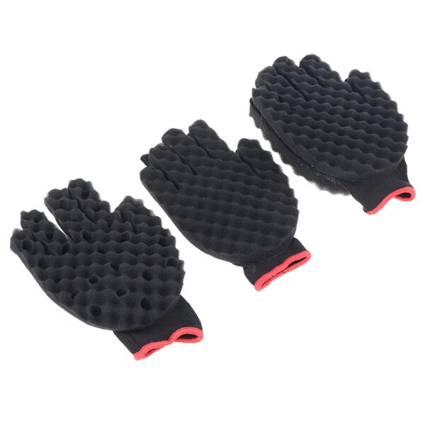 Gants en éponge torsadée pour hommes, salon de coiffure, fourchette de coiffure africaine