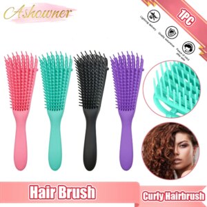 Brosse à cheveux démêlante pour femmes, peigne de Massage du cuir chevelu, pour coiffer les cheveux bouclés