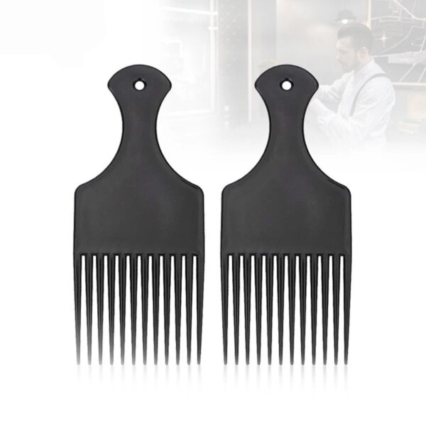 Brosse à dents larges, peigne, fourchette, brosse à cheveux, peigne en plastique pour cheveux bouclés Afro