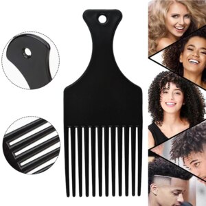 Brosse à dents larges, peigne, fourchette, brosse à cheveux, peigne en plastique pour cheveux bouclés Afro