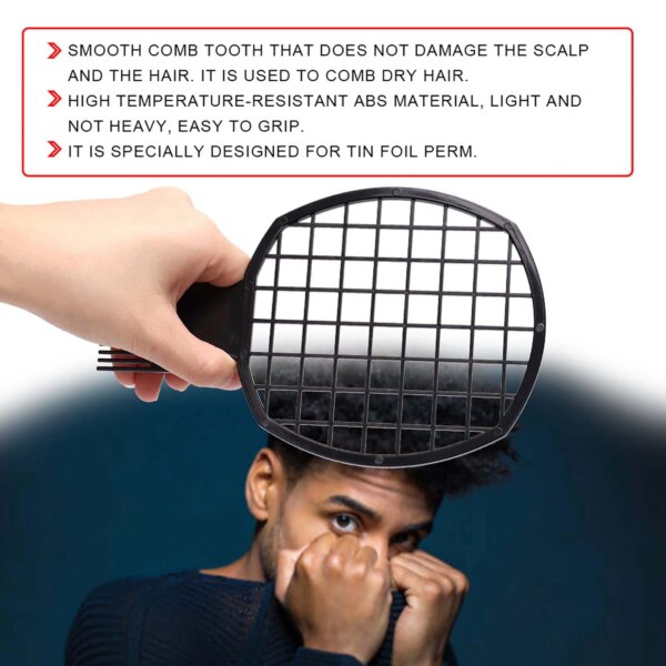 31845-2ec770.jpg Peigne à cheveux Afro bouclés pour hommes, Design en forme de filet, Dreadlocks, feuille d'étain