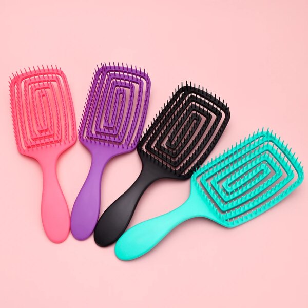 Brosse démêlante pour cheveux bouclés, peigne de Massage du cuir chevelu pour femmes