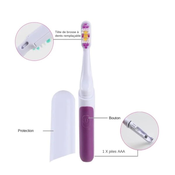 brosse a dent electrique enfant acoustique Portable pour adulte
