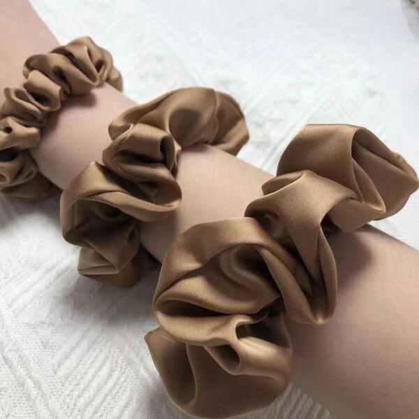 Chouchou pour cheveux en satin pour femmes élégantes, bandes de sauna