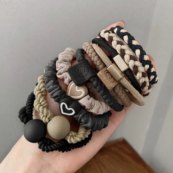 32423-715231.jpg Chouchous femme colorés pour filles et femmes, bandes de cheveux élastiques, accessoires pour cheveux