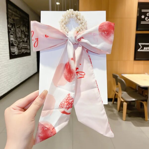 32518-a0b2b2.jpg Chouchou cheveux en satin avec perles – accessoire de mode femme et fille avec long ruban