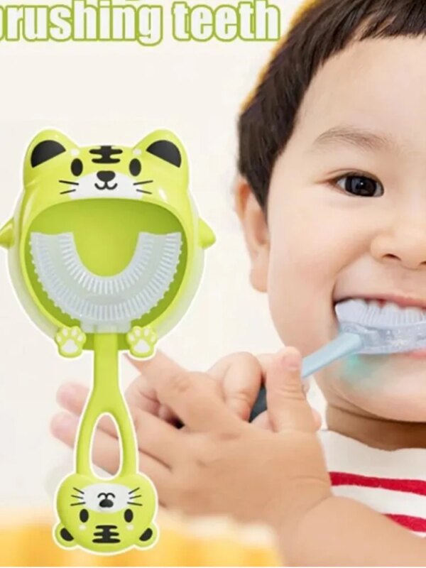 brosse a dent enfant en forme de U pour soins buccaux