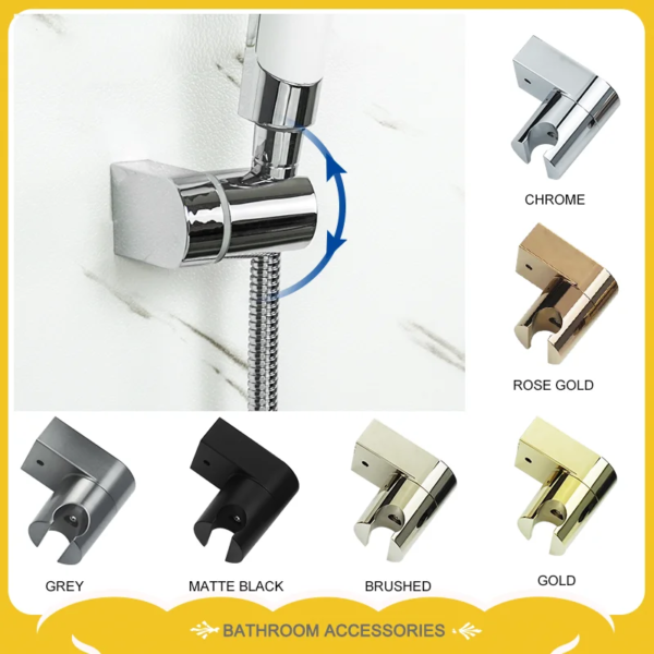 Pommeau de douche mural en ABS, support à main réglable