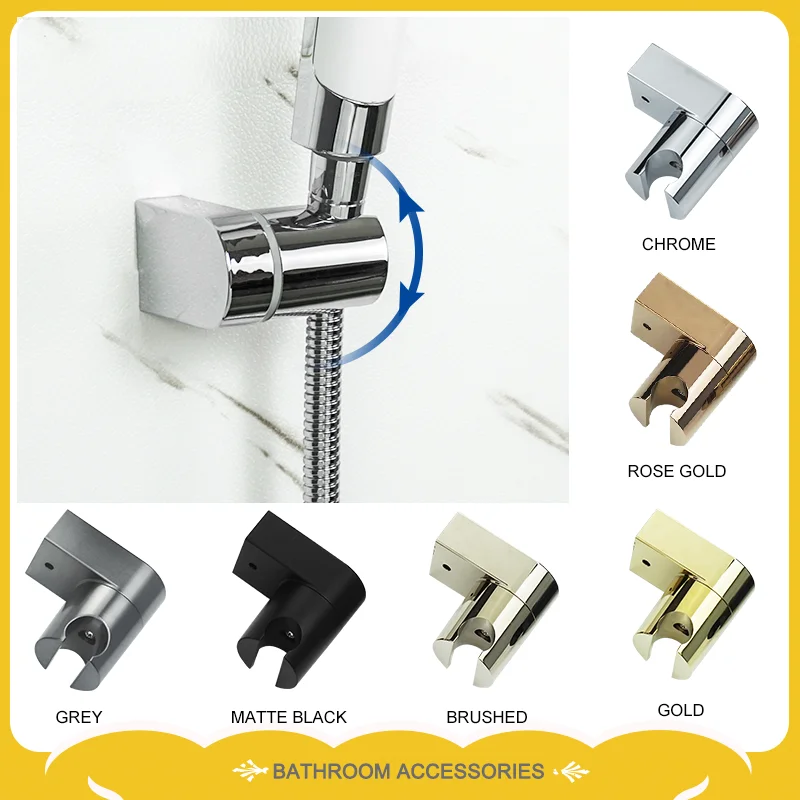 Support de Pommeau de Douche Mural Réglable en ABS – Fixation Stable