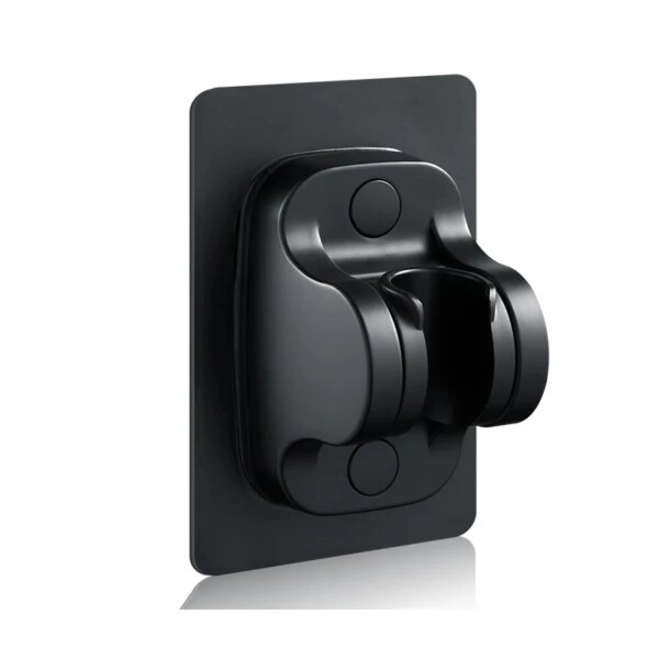 Support mural réglable pour pommeau de douche, ventouse noire