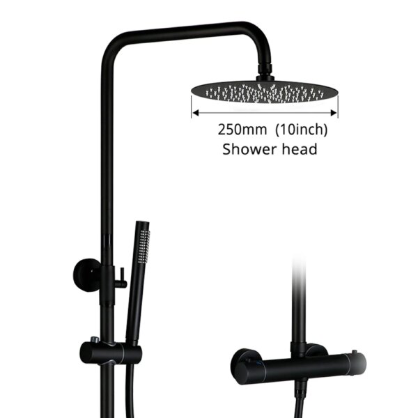 32988-66888d.jpg Système de Douche Thermostatique Mural avec Pommeau de Pluie – Ensemble Complet