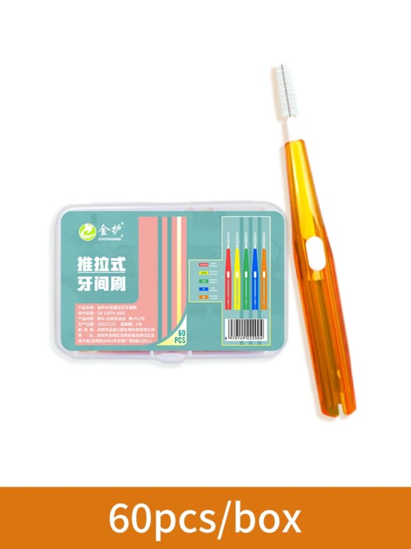 Micro brosses interdentaires orthodontie – 60 pièces, nettoyage précis