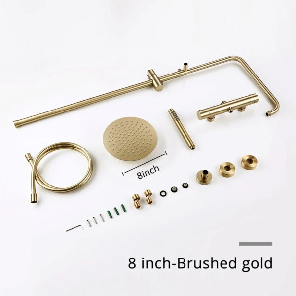 Système de Douche Thermostatique Mural avec Pommeau de Pluie – Ensemble Complet