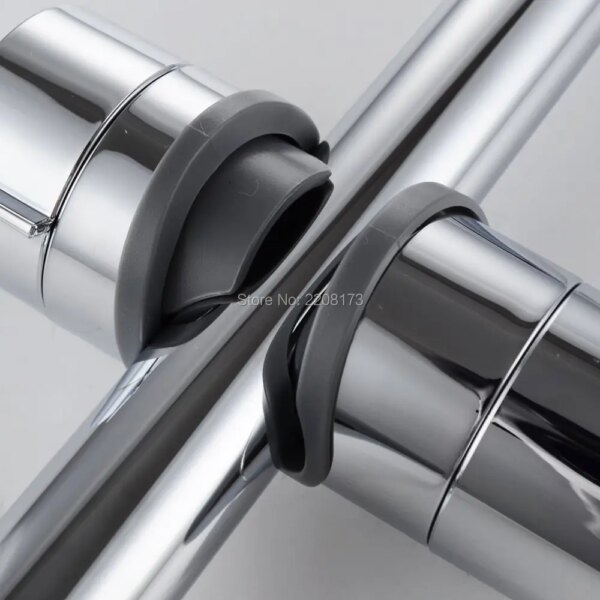 33028-88837a.jpg Support de barre coulissante de douche en plastique ABS, accessoires de salle de bains universels 18 ~ 25mm