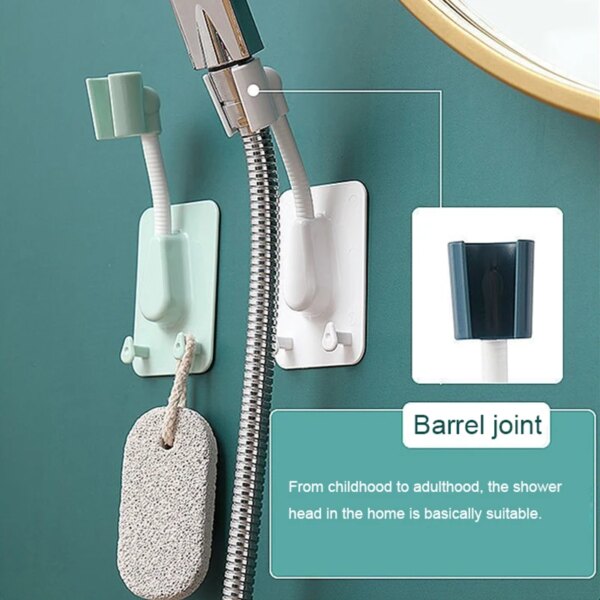Support de pommeau de douche auto-adhésif réglable, rotation à 360 °, support rapide