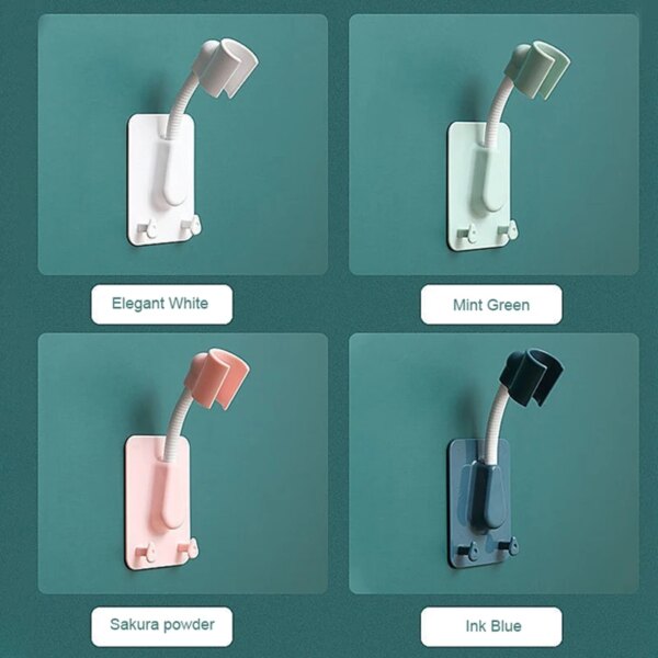 Support de pommeau de douche auto-adhésif réglable, rotation à 360 °, support rapide