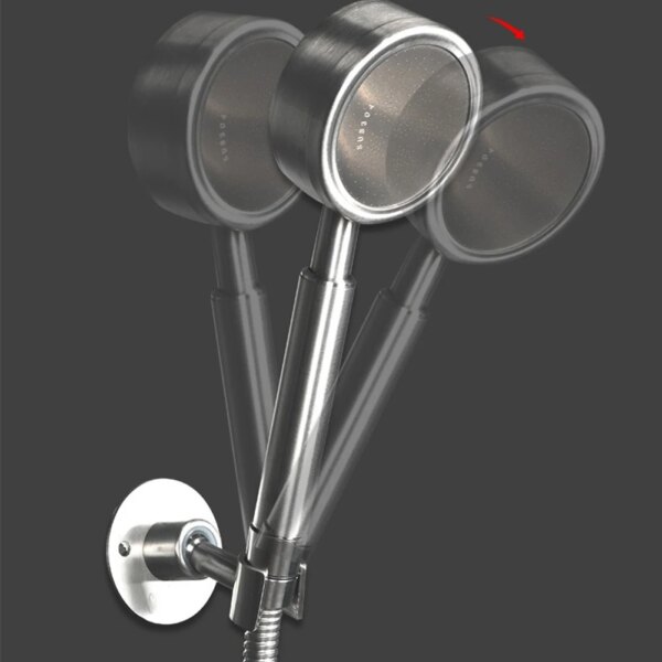 Support mural de pommeau de douche en acier inoxydable, vis