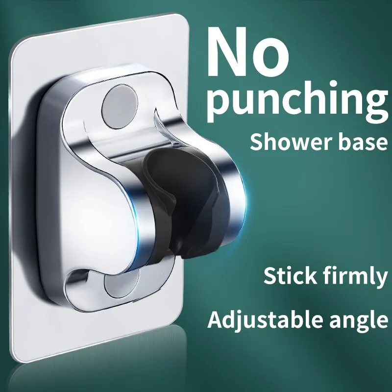Support de Pommeau de Douche Sans Perçage Réglable – Base Murale