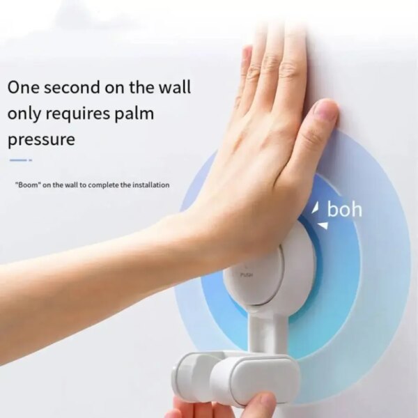 Support de Pommeau de Douche à Ventouse Sous Vide 360° – Fixation