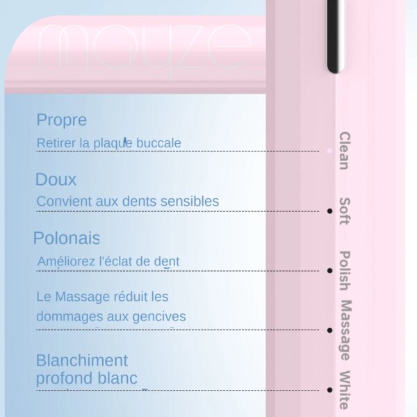 3337-6903ba.jpg brosse a dent electrique Usb avec 6 têtes de brosse, brosse à dents électrique de voyage Portable avec 5 Modes