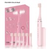 brosse a dent electrique Usb avec 6 têtes de brosse, brosse à dents électrique de voyage Portable avec 5 Modes