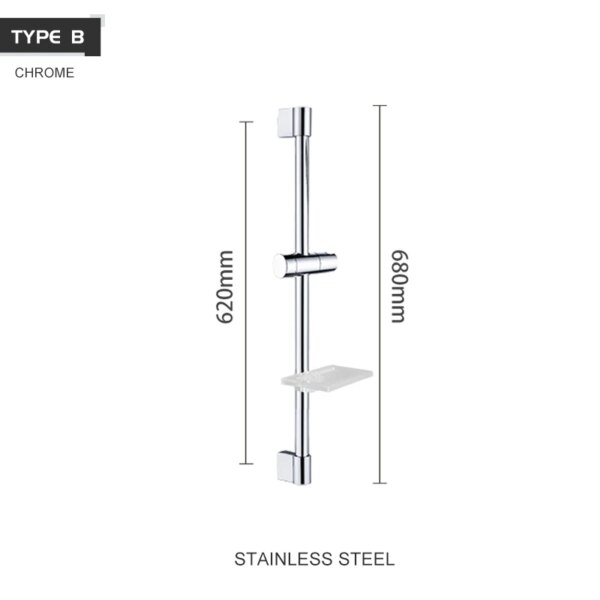 Barres coulissantes de douche en Chrome noir, Extension de douche, douche à main