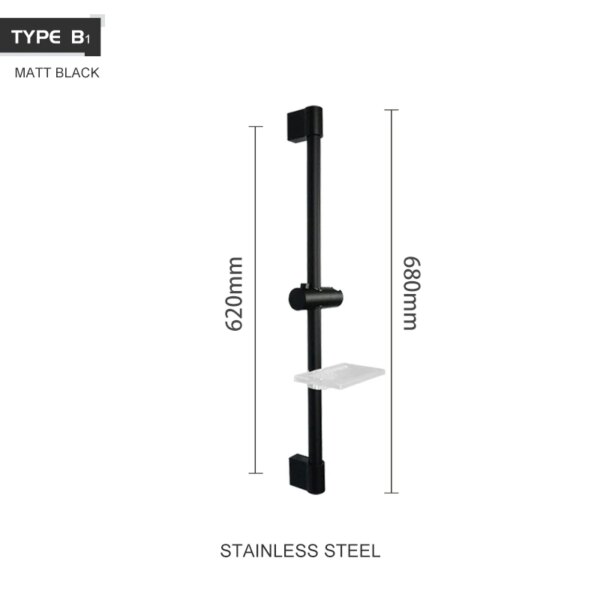 Barre de douche coulissante réglable – Acier inoxydable SUS304