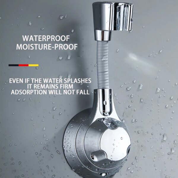 Support de pommeau de douche à ventouse réglable, support de pommeau de douche sans poinçon