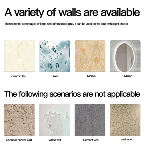 Support de douche universel à ventouse manuelle – Fixation forte