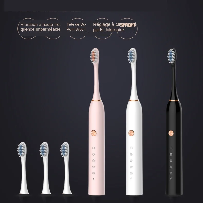 Brosse à dents électrique multi-mode – Recharge USB, étanche