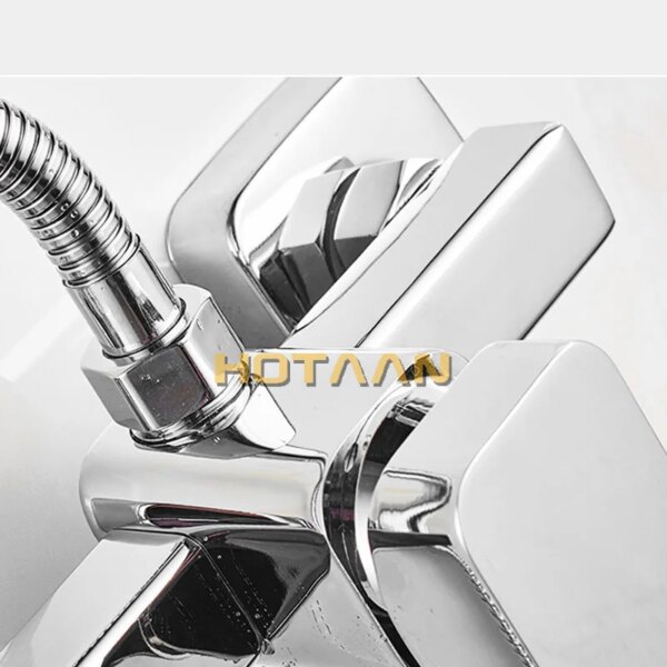 Mitigeur bain-douche mural chromé avec douchette – Modèle YT-5336