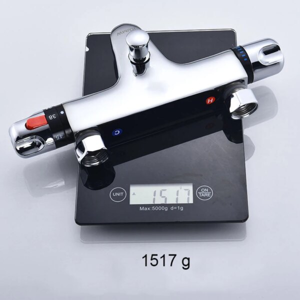 34146-1dfcad.jpg mitigeur douche Robinet de douche thermostatique chromé, contrôle de la température