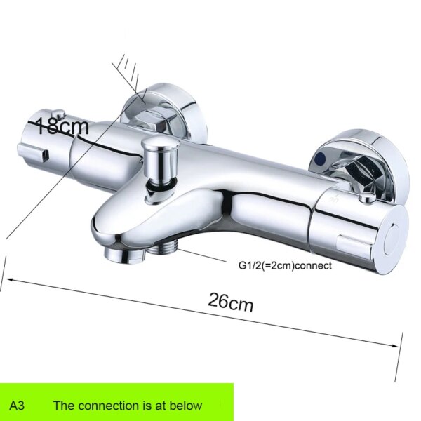 34147-e879e1.jpg mitigeur douche Robinet de douche thermostatique chromé, contrôle de la température