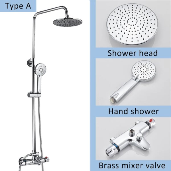 34204-f7fba1.jpg Mitigeur douche thermostatique complet – Ensemble douche pluie 8 pouces chromé