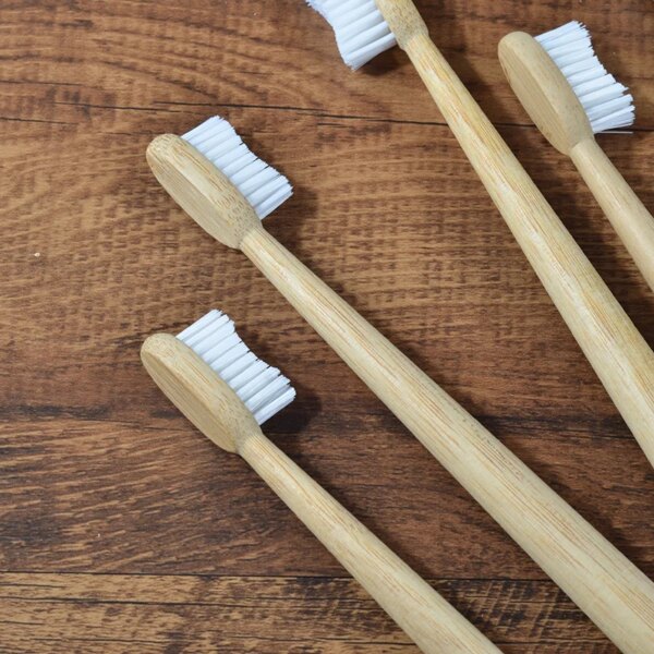 brosse à dent bambou Lot de 5 brosses à dents écologiques en bambou