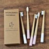brosse à dent bambou Lot de 5 brosses à dents écologiques en bambou