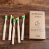 brosse à dent bambou Lot de 5 brosses à dents écologiques en bambou