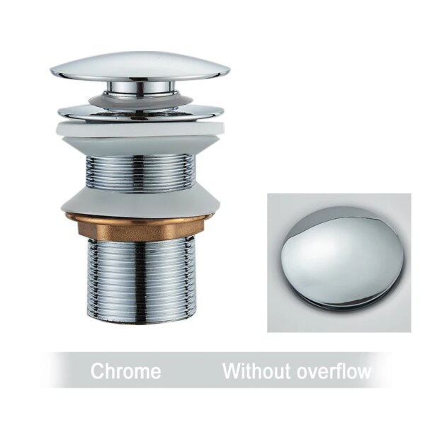 Bonde lavabo pop-up dorée – Bouchon de vidange avec siphon