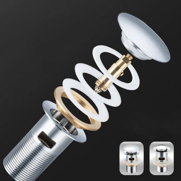 34422-0d8aa8.jpg bonde lavabo Basin-Bouchons de vidange en laiton pour évier, avec ou sans trou de trop-plein