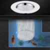 bonde lavabo Filtre de vidange de sol en acier inoxydable, panier à mailles, antirouille