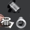 bonde lavabo Filtre de vidange de sol en acier inoxydable, panier à mailles, antirouille