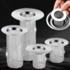 bonde lavabo Filtre de vidange de sol en acier inoxydable, panier à mailles, antirouille