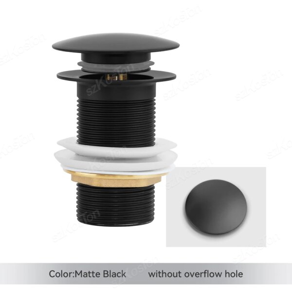 Bonde lavabo pop-up universelle multi-couleurs – Vidange bassin