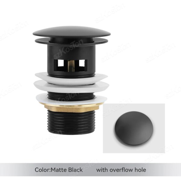 Bonde lavabo pop-up universelle multi-couleurs